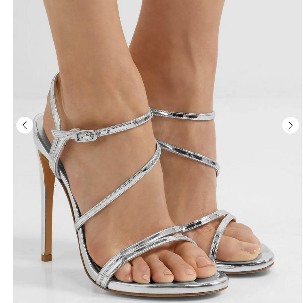Stuart Weitzman Follie metallic sandals